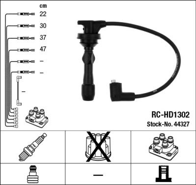 BUJİ KABLOSU HYUNDAI İ10 İ20 1.2L G4LA 08 - / KIA RIO 1.2L G4LA 11- RC-HD1302