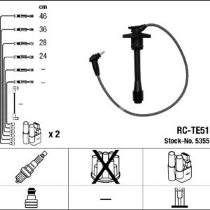 BUJİ KABLOSU TOYOTA COROLLA 1.3L 4E-FE EE111 99-00 RC-TE51