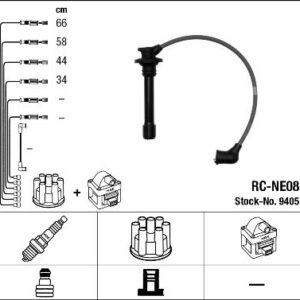 BUJİ KABLOSU NISSAN PRIMERA BUJİ KABLOSU 9405 1.6L GA16 P11 96-01 RC-NE08 2244053Y11-2244057Y10