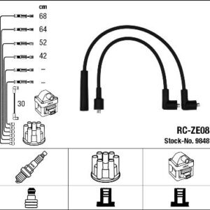 BUJİ KABLOSU MAZDA 323 1.6L B6 BG kasa 89-95 / KIA SEPHIA 1.5L 1.6L 94-98 - alternatif ürün RC-ZE 08