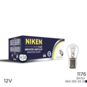 NIKEN 1016 AMPUL DÜZ BA15d P21W/5W 12V 10LU