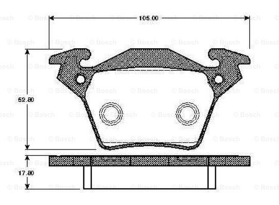 ÖN FREN BALATASI RENAULT MEGANE IV 15 TÜM MOTOR TİPLERİ G:129MM Y:58.4 MM K:18MM