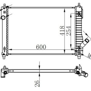 RADYATOR BRAZİNG AT 600X418X26 AVEO 1.4 07 / KALOS 03 616904