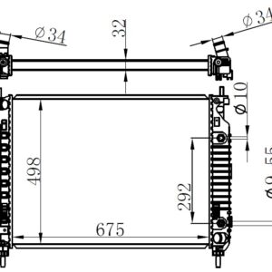 RADYATOR BRAZİNG AT 675X498X32 CAPTİVA 2.2 CDTI 2006 606256-42400244