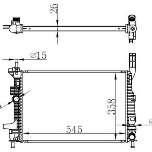 MOTOR SU RADYATORU FOCUS III 1.5TDCI 1.6TDCI 95PS 115PS 12 YENI CONNECT 14  1.5TDCI 1.6 TDCI OLCU 545 358 26