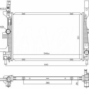 RADYATOR BRAZİNG A/M 546X351X26 FOCUS III 1.5 TDCİ 2011 606033