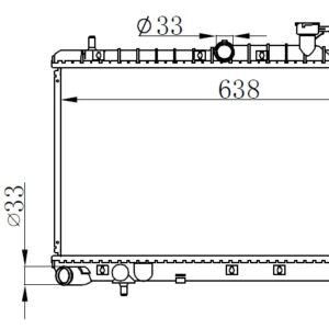 RADYATÖR BRAZİNG ACCENT II ADMIRE 1.6I 00-05 AC KLİMASIZ MEK OTOM 335x638x16