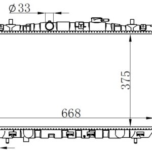 RADYATÖR BRAZİNG ELANTRA 00  AC KLİMASIZ MEK 380x658x16