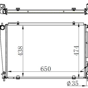 RADYATÖR BRAZİNG STAREX 00-04 2.5TD AC KLİMASIZ MEK 650x438x26