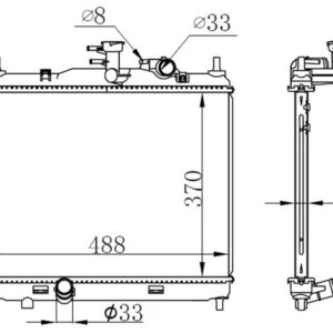 RADYATÖR BRAZİNG GETZ 1.5 CRDI 03  MEK KLİMASIZ 495x370