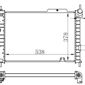 RADYATÖR BRAZİNG ASTRA F 92-98 1.7D KLİMASIZ MEK 538x368x26