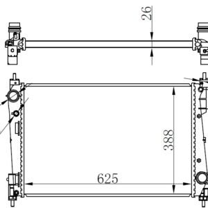 RADYATÖR CORSA D 1.3CDTI MEK AC KLİMASIZ 620x415x16