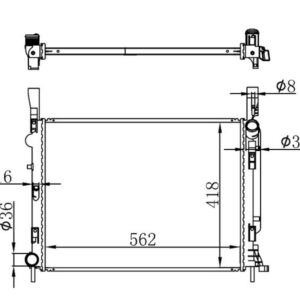 RADYATÖR BRAZİNG KNG 1.5 DCİ 86 PC 09   AC KLİMASIZ MEK 562x418x26