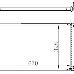 RADYATÖR BRAZİNG RAV4 2.0 06   670x418x16
