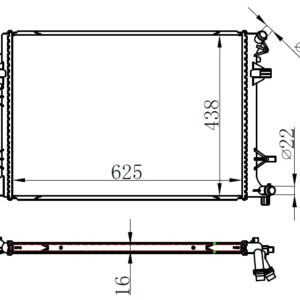 RADYATOR BRAZİNG MT 625X438X16 CADDY IV 2.0 TDI 2015 65017