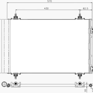 KLİMA KONDENSERİ BERLINGO-PARTNER-307-308-508-5008-3008-C4-DS4-DS5 1.4-1.6-2.0 HDI-VTI