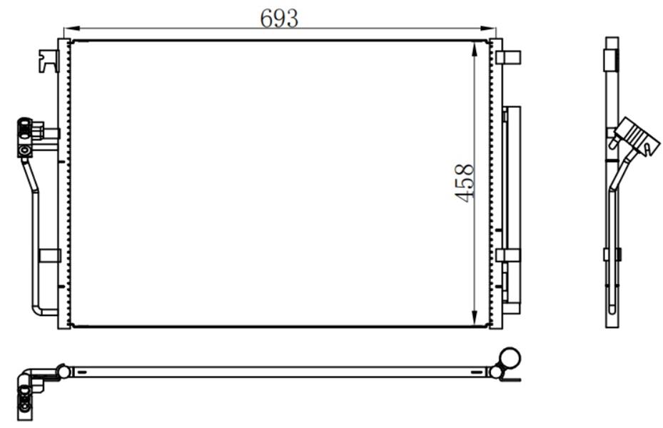 KLIMA RADYATORU MERCEDES SPRINTER B906 B907 B910 . VW CRAFTER 30-35-50