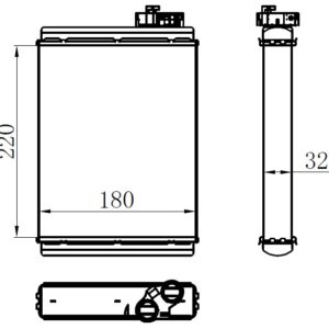 KALORİFER BRAZİNG HEATER 220X182X32 A4 07 /A5 08 /Q5 08 70231
