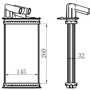KALORİFER RADYATÖRÜ BRAZİNG LGN 260X156X32 OTO.-MEK.