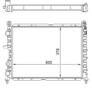 RADYATÖR TMPR-TIPO 1.4İ-1.6İ MEK AC KLİMASIZ 498x359x34