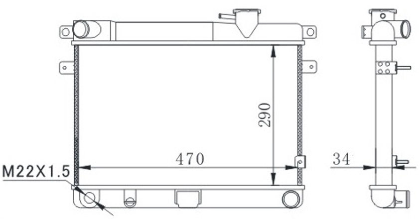 RADYATÖR M131 EM-YM 470x292x34 2 SIRA AL PL SİSTEM 850080770-5953475-85005296