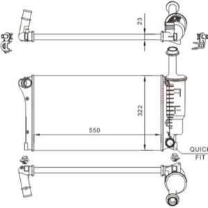 RADYATOR MECHANİCAL MT 550 322 23 PANDA 1.2İ 03 617852