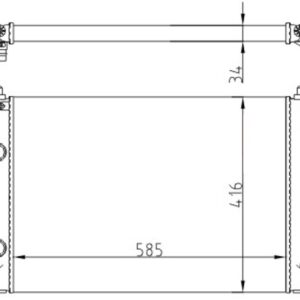 RADYATOR MECHANİCAL MT 585 416 34 STİLO 1.9D 2001 61885A