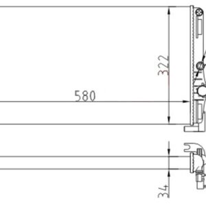 RADYATOR MECHANİCAL MT 580 322 34 PUNTO-IDEA 1.3 MJTD 04 / LANCİA Y 1.3MJTD 03 68806