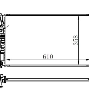 RADYATÖR P405 II 1.8-1.9-2.0 87-95 XU52C AC MEK 610x378x23