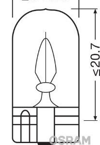 AMPUL 12V 2W ORTA DİPSİZ W2.1X9.5D UNV1