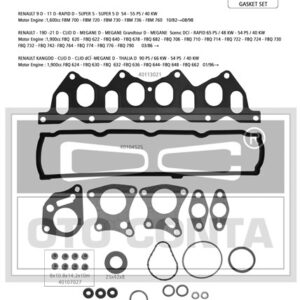 ÜST TAKIM CONTASI KNG-R19-MGN-SCENIC 1.9 DZL. KEÇELİ SUBAP LASTİKLİ SKC SİZ 7701465262