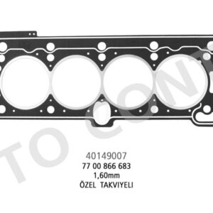 SİLİNDİR KAPAK CONTASI RENAULT MEGANE I-CLIO II-SYMBOL 1.4-1.6 8V-R19 1.4I-DACIA SOLENZA K7M-K7J LPG Lİ ARAÇLARA ÖZEL TAKVİYELİ 1.60mm BEYAZ