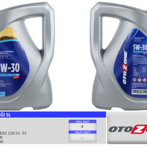 MOTOR YAĞI 5W30 5 LT ULTRA PARTİKÜLLÜ-DPF TAM SENTETİK API SN/CF