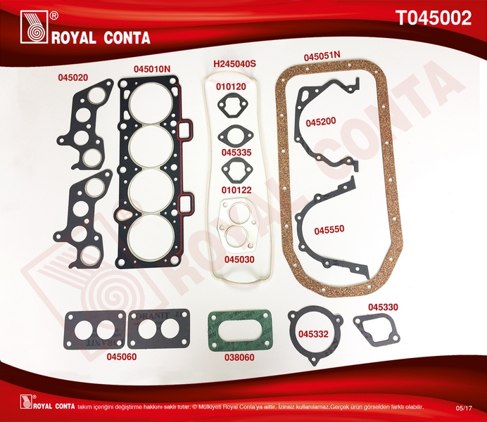 MOTOR TAKIM CONTA KEÇESİZ LADA SAMARA 1500 210831002990