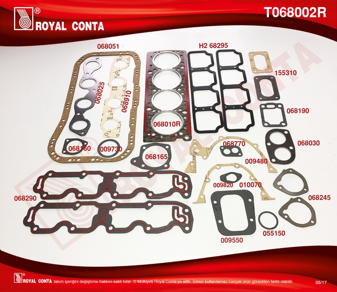 MOTOR TAKIM CONTA SÜPER KEÇESİZ TMPR 2.0 159 A5.046 - 159 A6.046 5893330
