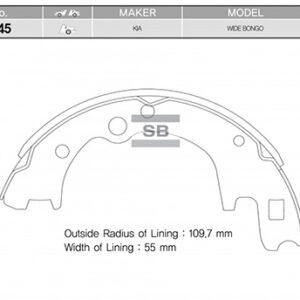 ARKA KAMPANA PABUÇ BALATA KIA K2500 2.5L D4BH TCI 00- OK71F3328Z