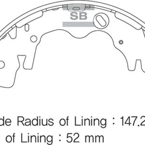 ARKA KAMPANA PABUÇ BALATA HYUNDAI STAREX 2.5L D4BH TC. TCI panelvan 03-08 / H-1 2.5L D4CB 08-