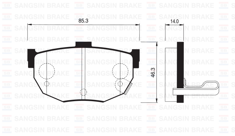 ARKA FREN BALATA HYUNDAI ELANTRA 1.6L G4ED benzinli 16v 01-06 / COUPE 1.6L 96-02 / LANTRA 1.6L 90-95