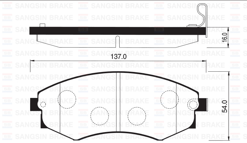 ÖN FREN BALATA HYUNDAI SONATA 1.8L 2.0L 88-96 / ELANTRA 1.6L 1.8L 2.0L 90-00 /NISSAN ALTIMA 2.0L CA20 A31 89-94 5810138A40-581012DA20-WVA21725