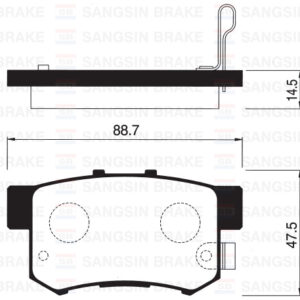 ARKA FREN BALATA HONDA ACCORD 2.0L F20 90-98 / CIVIC 1.6L D16 VTEC VTI 01-05 / 1.4L 1.6L 96-01 / 1.6L R16A2 VTEC sedan 06- / LEGEND 3.2L 91-96 /