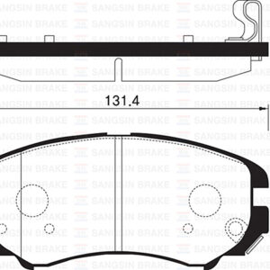 ÖN FREN BALATA HYUNDAI SONATA 2.0L CRDİ 98-04 2.0L VVTi GLS 05- / SANTAFE 2.0L D4EA CRDi 04- / TUCSON 2.0L D4EA CRDi 04-10 / KIA SOUL 1.6L CVVT 09- /