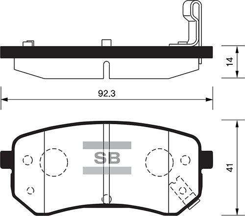 ARKA FREN BALATA HYUNDAI i10 1.0L 1.1L 04- / KIA PICANTO 1.0L 1.1L 04- 583020XA00-583022ZA00-WVA24276