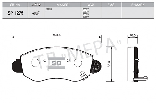 ÖN FREN BALATA FORD TRANSIT V184 00-06 4077636-YC152K021AC-WVA23577