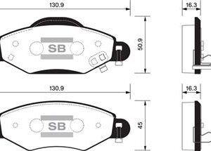 ÖN FREN BALATA TOYOTA YARIS 1.0L 1SZ-FE SCP10 fransız üretim 03-05 / 1.3L 2SZ-FE SCP12 fransız üretim 03-05 044650D010-044650D040-04465YZZEM