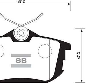 ARKA BALATA CARISMA 95-06 COLT 1.3-1.5 04-12 VOLVO S40 1.6-1.8-2.0-2.0T V40 95-04 GDB1314-G M850978-30638455-WVA21861