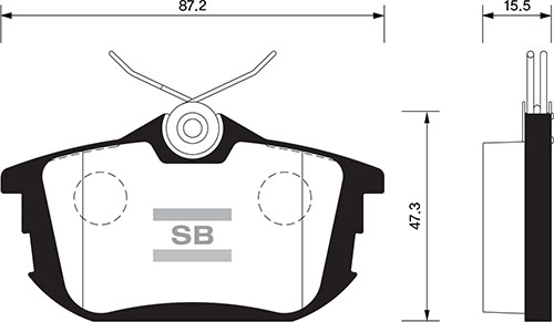 ARKA BALATA CARISMA 95-06 COLT 1.3-1.5 04-12 VOLVO S40 1.6-1.8-2.0-2.0T V40 95-04 GDB1314-G M850978-30638455-WVA21861