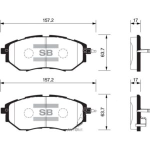 BALATA ÖN DİSK SUBARU LEGACY 2.0 05-09 OUTBACK 3.0 TRIBECA 05   GDB3372