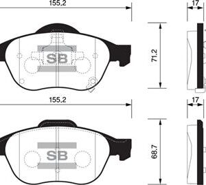x ÖN BALATA AVENSIS 1.8 VVTI- 2.0 VVTI 01-03 15 lik