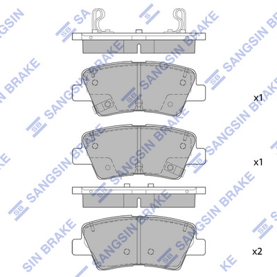 ARKA FREN BALATA HYUNDAI ELANTRA 1.6L D4FB G4FG 6 vites 16- / i20 1.1L 1.2L 1.4L 15- / KIA SPORTAG E 1.6L G4FJ 7 vites 15- ÜSTTEN DELİKLİ TİP