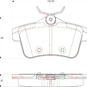 ARKA FREN BALATASI PEUGEOT P3008 09 16 P5008 09 17 P508 10 18 P308 GTI-RZC 10 14 CITROEN C4 09 16 DS4-DS5 11 15